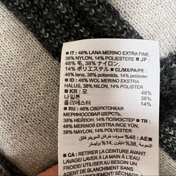 Banana Republic grey wool blend windowpane wrap jacket.  XXS - Picture 8 of 8